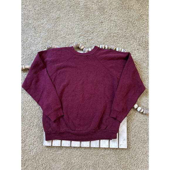 Vintage Oklahoma University UO Sooners Wagon Maroon Red Sweatshirt - Picture 7 of 7